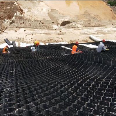 요구 된 크기 HDPE 자갈 안정화 격자 차로용 지오 셀 전통적인 재료
