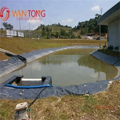 매끄러운 얼굴 1.5mm 1500 미크론 검은 녹색 HDPE 지오 림프 필름