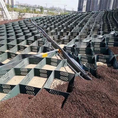 황색 HDPE 지오셀 자갈 포장재 안정적이고 내구적인 말 농장 토양 안정화