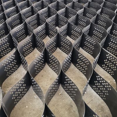 황색 HDPE 지오셀 자갈 포장재 안정적이고 내구적인 말 농장 토양 안정화