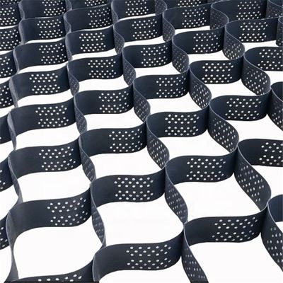 황색 HDPE 지오셀 자갈 포장재 안정적이고 내구적인 말 농장 토양 안정화
