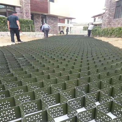 황색 HDPE 지오셀 자갈 포장재 안정적이고 내구적인 말 농장 토양 안정화