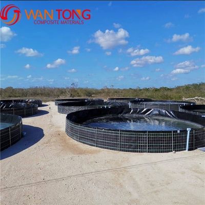 수명 기간 3-15 년 BLACK 스틸 프레임 PVC HDPE 탱크 실내 생선 농장 사각형 모양