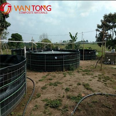 수명 기간 3-15 년 BLACK 스틸 프레임 PVC HDPE 탱크 실내 생선 농장 사각형 모양