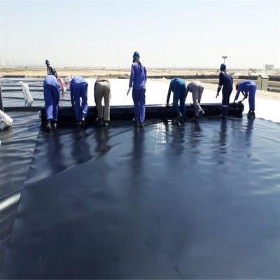 1.5mm HDPE 지오 멘브라인 인위적 호수 풍경 강 리브 채널 현장 훈련