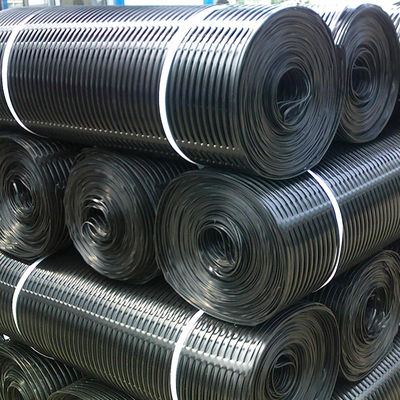 지오그리드 CE/ISO9001 인증 50Kn/m 경사 보호 토양 셀 PP HDPE 플라스틱 일축 지오그리드