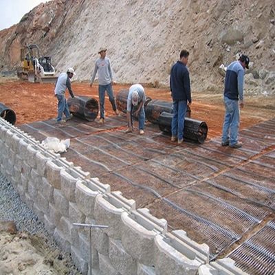 120KN HDPE 플라스틱 유니아시얼 지오 그리드 지오 합성 안정화 50m 롤 길이