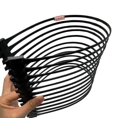 낮은 검은색 220kN PP HDPE 단축 지그리드 벽 및 도로 장착을 위해 50m