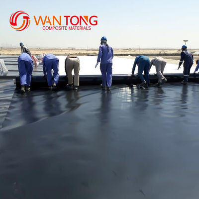 중국 디자인 스타일 1.0mm 부드러운 표면 HDPE 검은 지오 엠브레인 롤