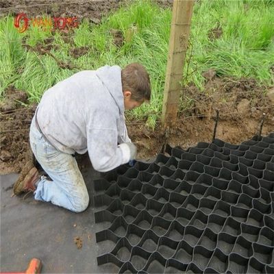 330mm-1000mm 용접 거리 HDPE 지질 세포 자갈 그리드 도로 및 경사 보호