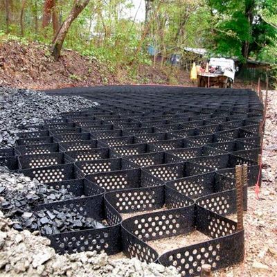 330mm-1000mm 용접 거리 HDPE 지질 세포 자갈 그리드 도로 및 경사 보호
