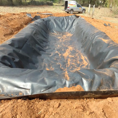 필리핀의 생선 새우 농장 플라스틱 연못 라인러용 검은 HDPE 지오 엠브란 0.75mm