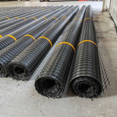 12.7*12.7mm 25.4*25.4mm MESH SIZE 고속도로 포장 강화용 양축 지오 그리드