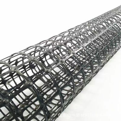도로 토양 안정화 필수 플라스틱 PP 25.4 * 25.4mm Mesh 크기의 양축 지오 그리드