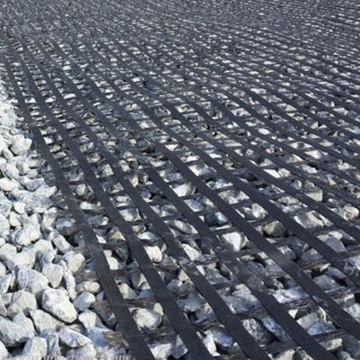 토양 경사 도로 건설 50kn 80kn 100kn 폴리에스터 애완 동물 지오 그리드 두께 0.2mm-4mm