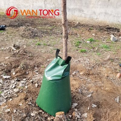 느린 방출 관개와 함께 물을 절약 PVC 나무 관개 가방 15 20 갤런 녹색 색상