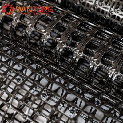 PP 비아시얼 지오그리드 (PP Biaxial Geogrid) 로 하층 안정화 매시 크기 35mm*35mm 및 60mm*60mm