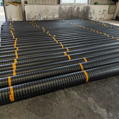 PP 비아시얼 지오그리드 (PP Biaxial Geogrid) 로 하층 안정화 매시 크기 35mm*35mm 및 60mm*60mm