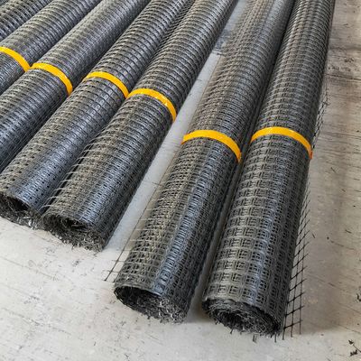 PP 비아시얼 지오그리드 (PP Biaxial Geogrid) 로 하층 안정화 매시 크기 35mm*35mm 및 60mm*60mm